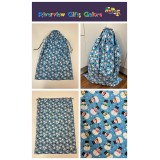 Santa Sack - Large - Snowmen on Blue Santa Sack - Large - Snowmen on Blue